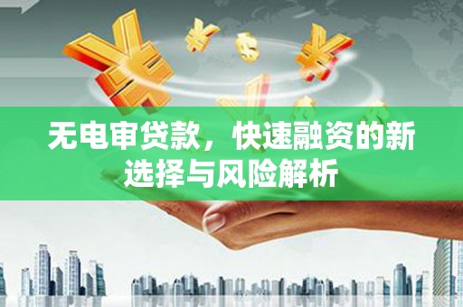 临朐无电审贷款，快速融资的新选择与风险解析