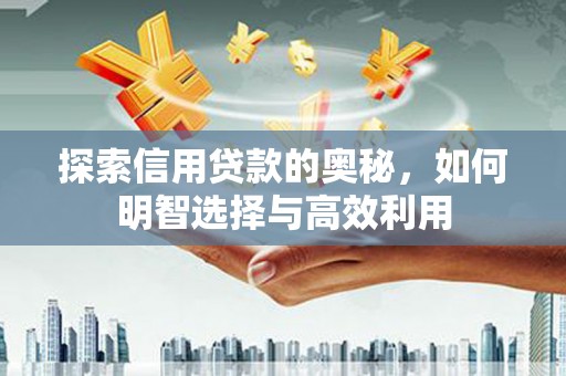 临朐探索信用贷款的奥秘，如何明智选择与高效利用