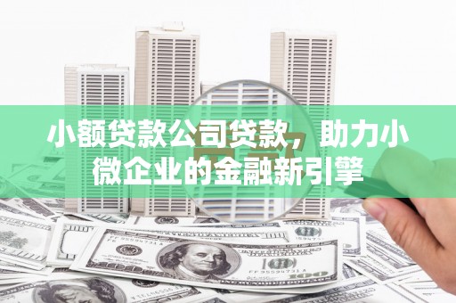 临朐小额贷款公司贷款，助力小微企业的金融新引擎